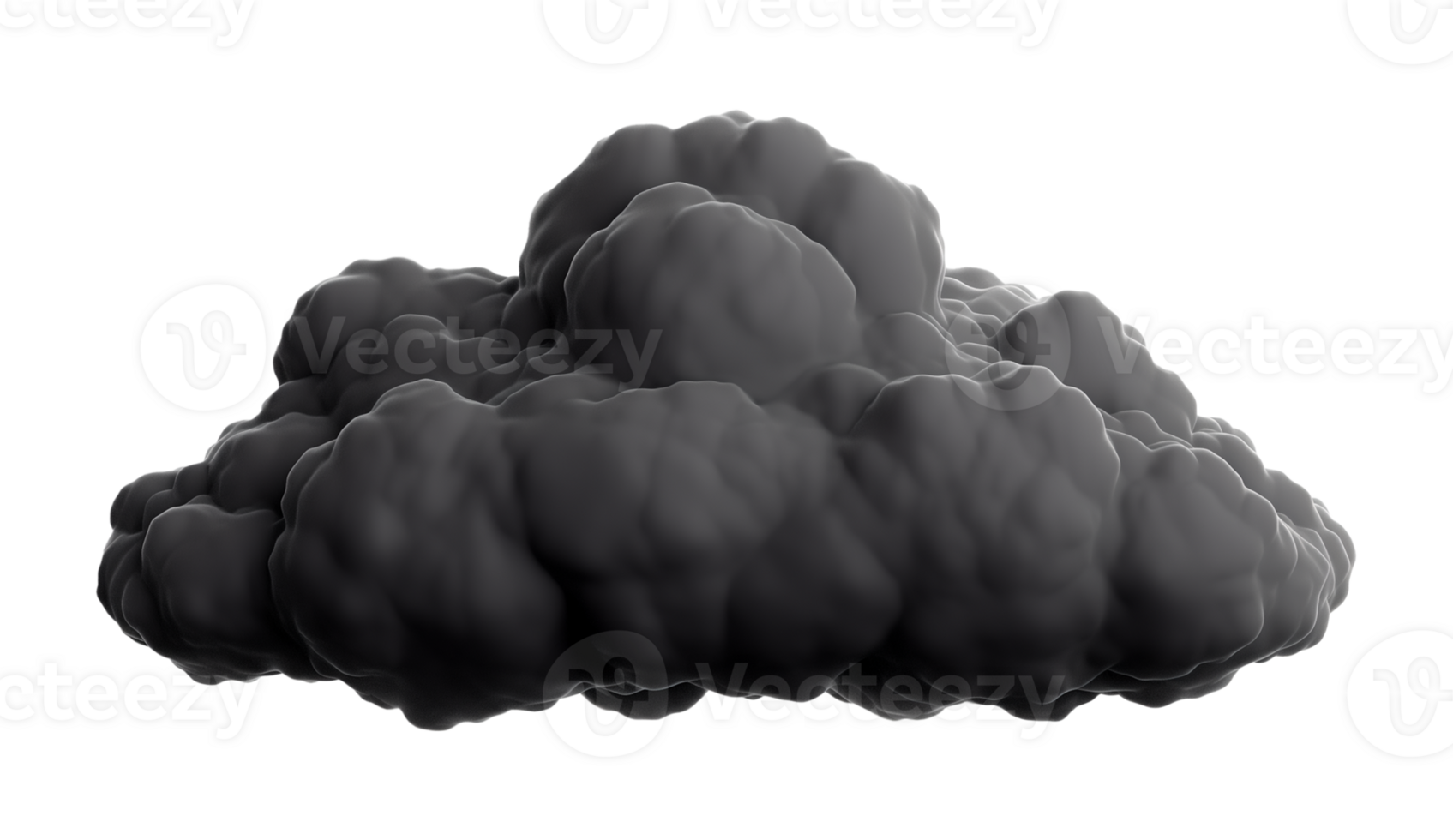 Dark Thundercloud Isolated on Transparent Background png
