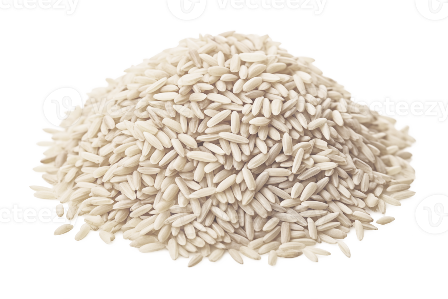 White Rice Grains Isolated on Transparent Background png