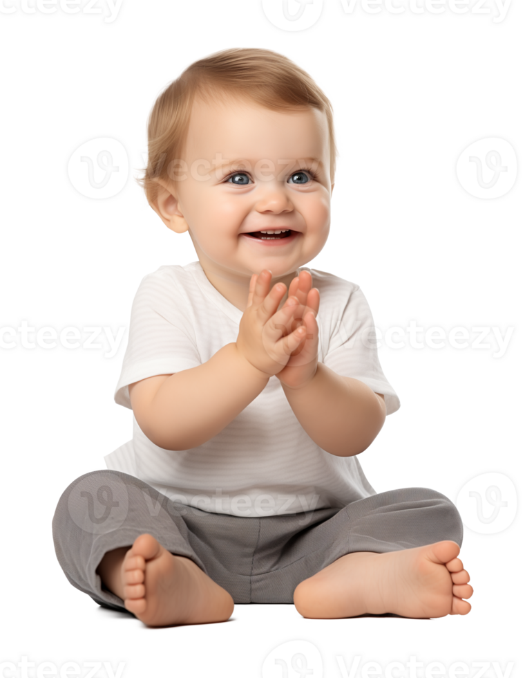 Excited Baby Isolated on Transparent Background png