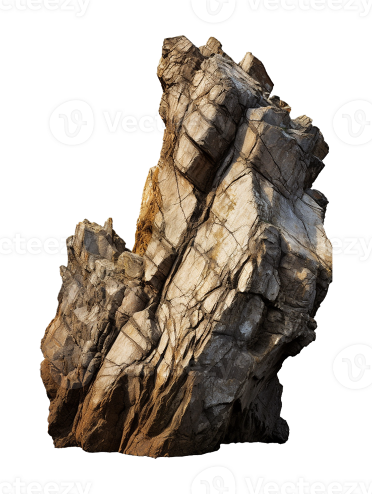 Vertical Rock Formation Set Isolated on Transparent Background png