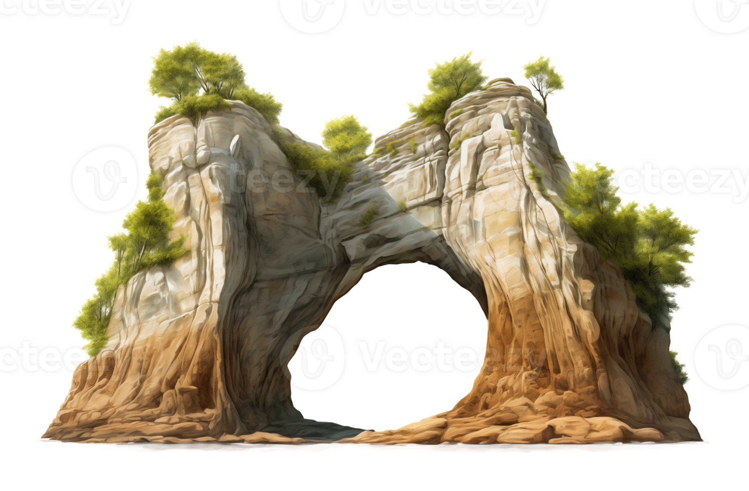 Arch Rock Formation Isolated on Transparent Background png