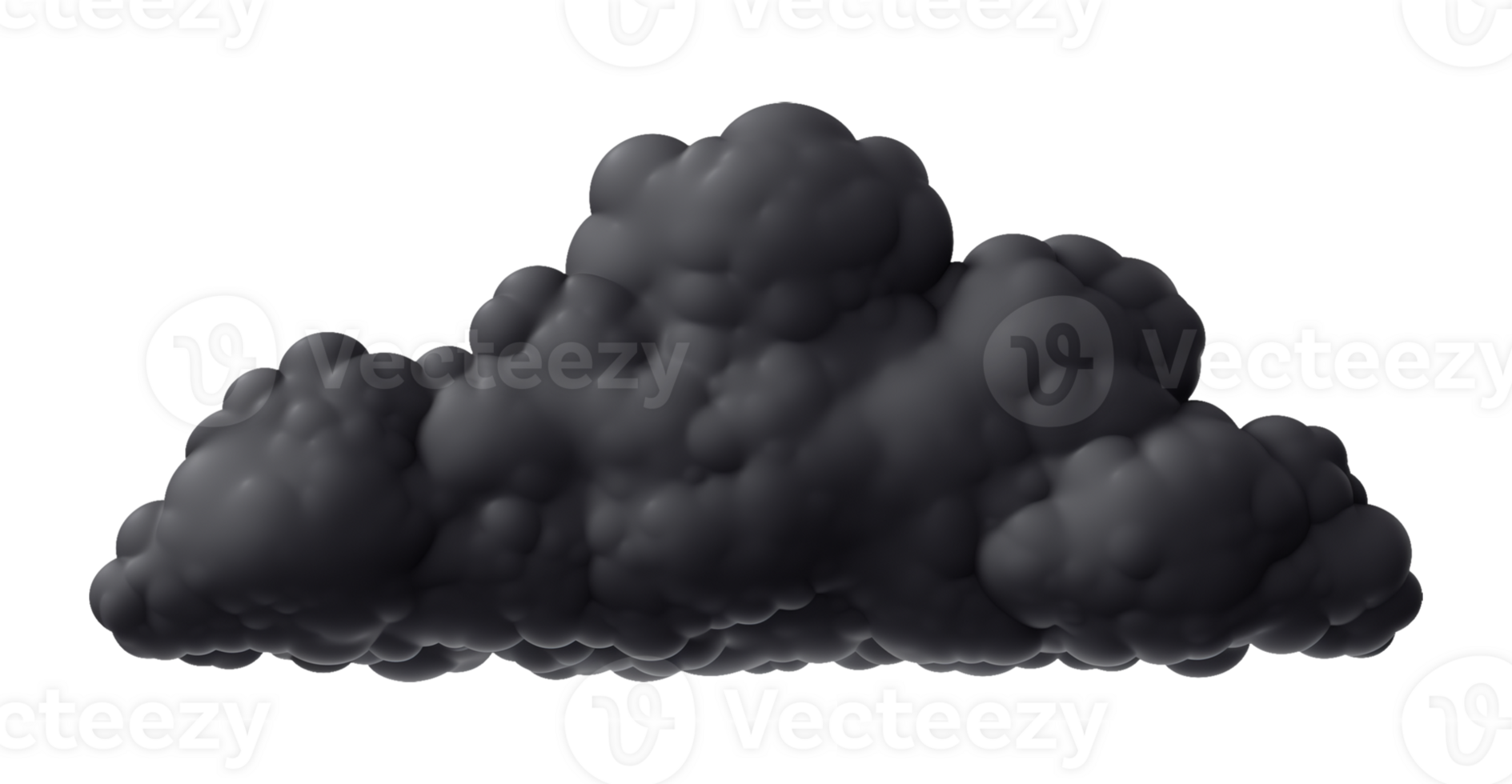 Dark Storm Cumulonimbus Cloud Isolated on Transparent Background png