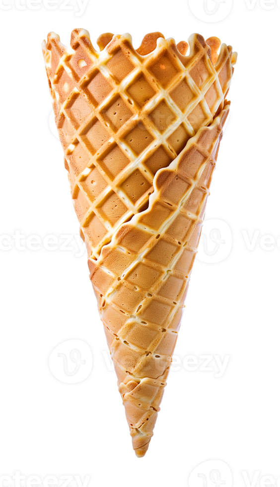 Waffle Cone Isolated on Transparent Background png