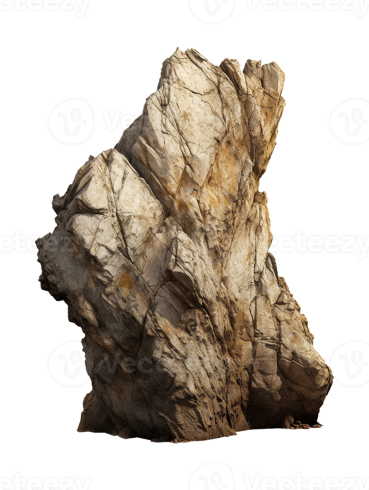 Vertical Rock Formation Isolated on Transparent Background png