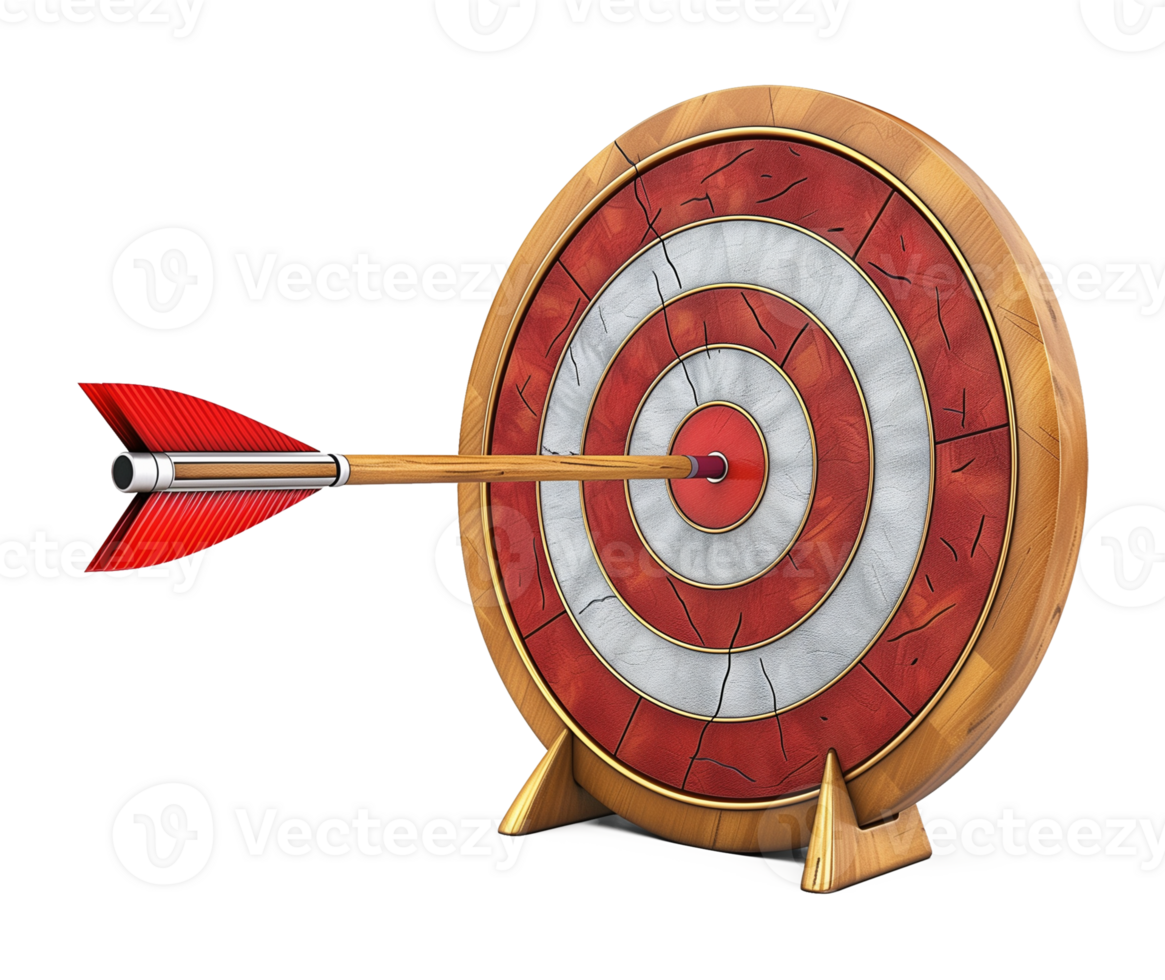 Arrow Bullseye Target Isolated on Transparent Background png