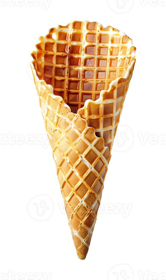 Waffle Cone Isolated on Transparent Background png