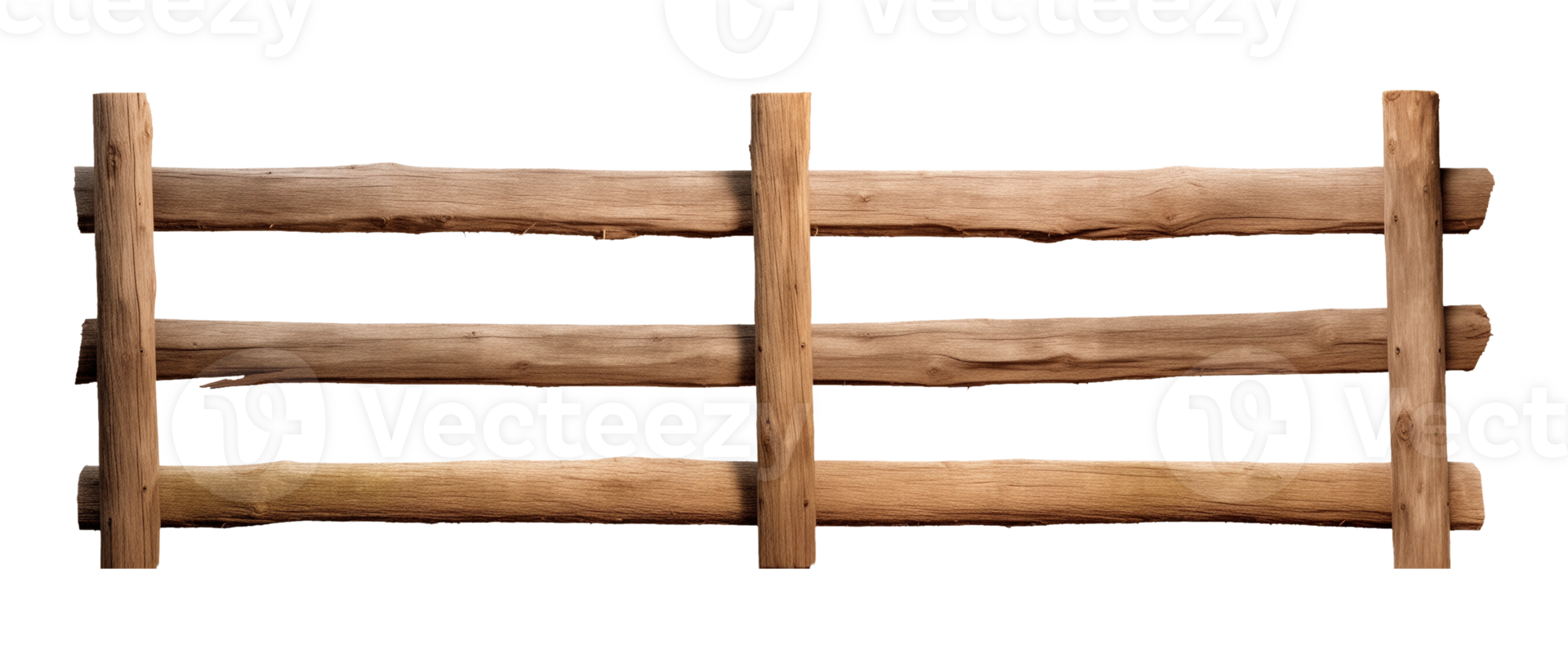 Ranch Wooden Fence Isolated on Transparent Background png