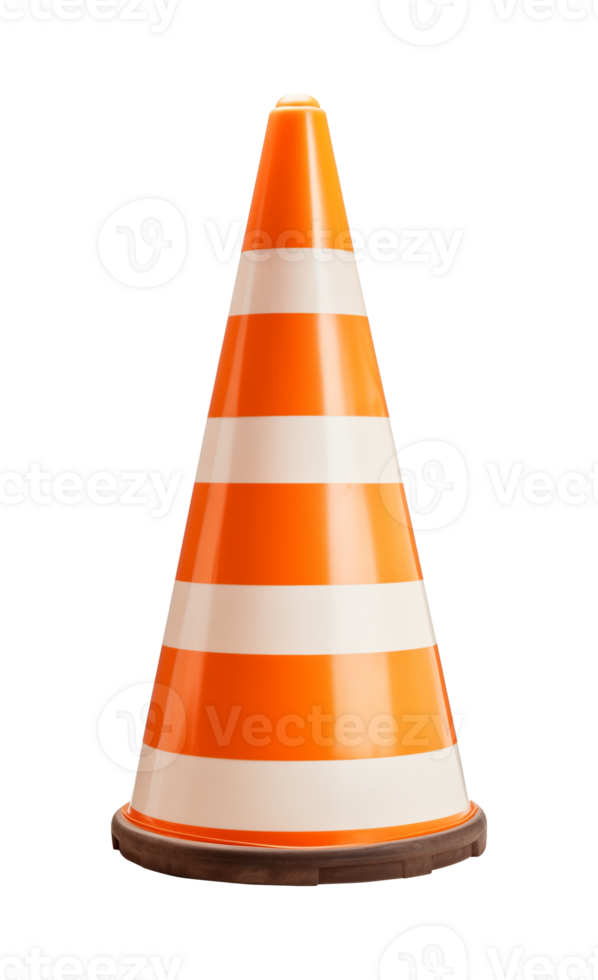 Traffic Cone Isolated on Transparent Background png