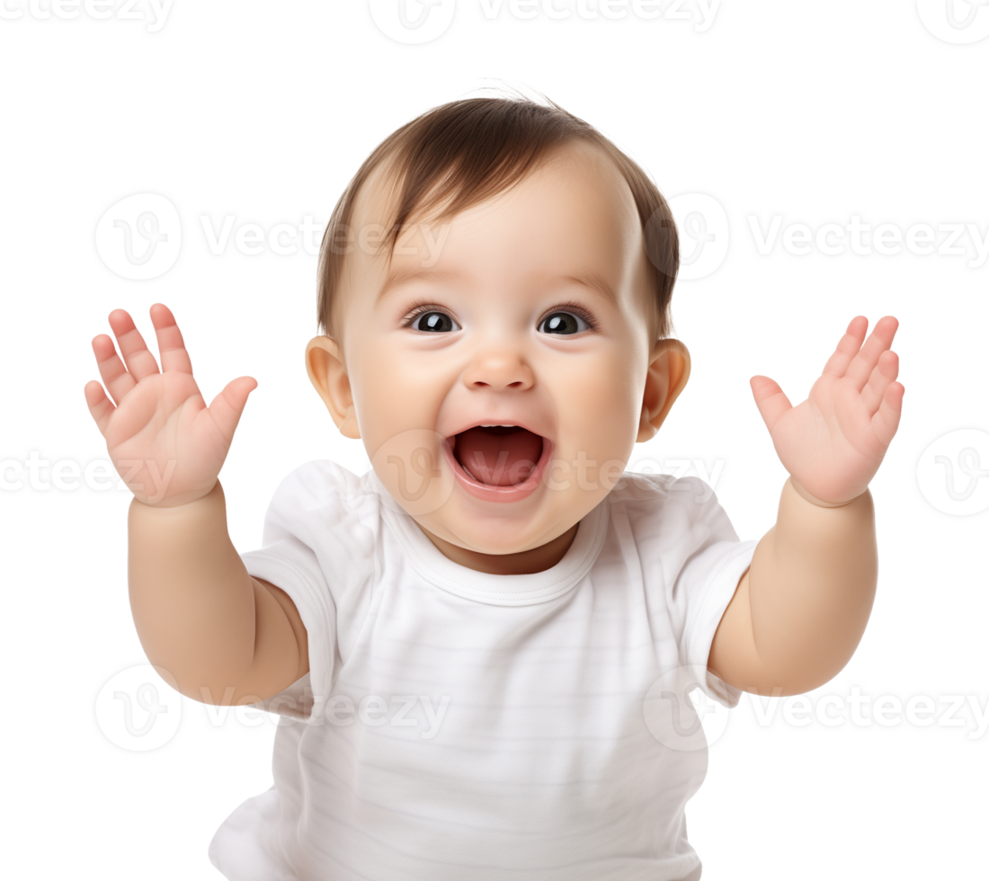 Happy Baby Cheering Isolated on Transparent Background png
