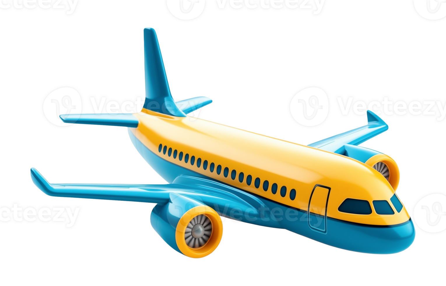 Toy Plastic Plane Isolated on Transparent Background png