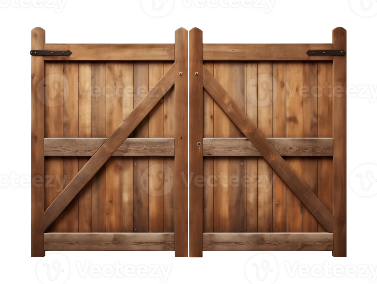 Wooden Farm Ranch Gate Isolated on Transparent Background png