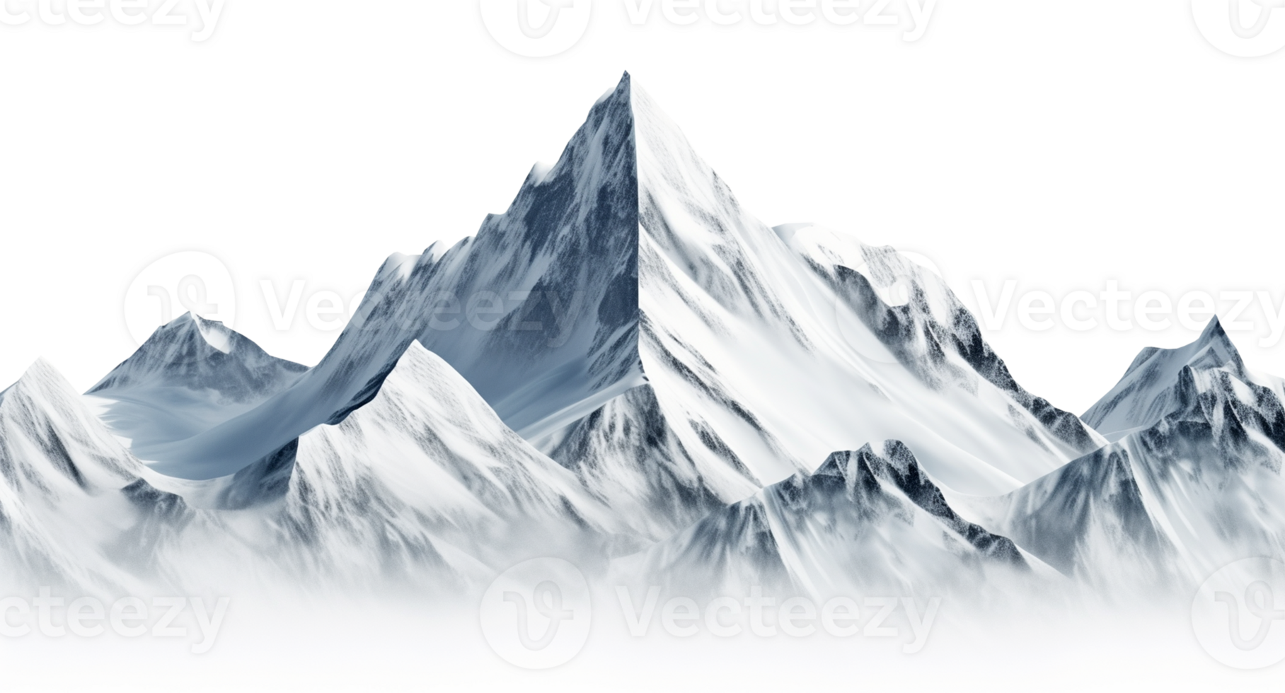 Snow Mountain for Nature Background Isolated on Transparent Background png