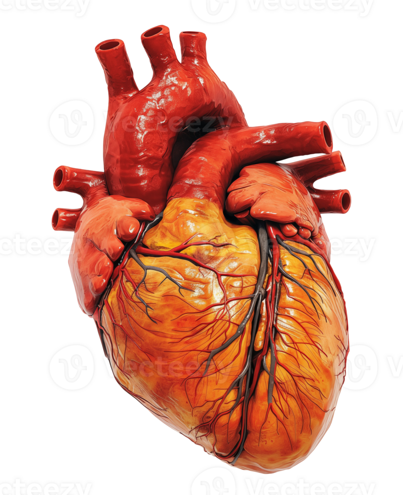 a human heart on isolated background png