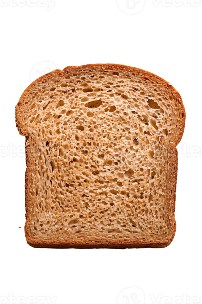 slice of bread on isolated background,Close-up of Whole Grain Bread Slices png
