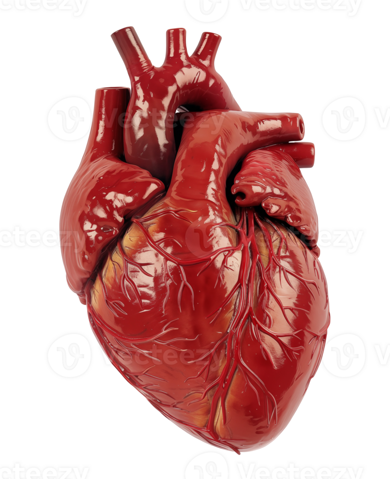 a human heart on isolated background png