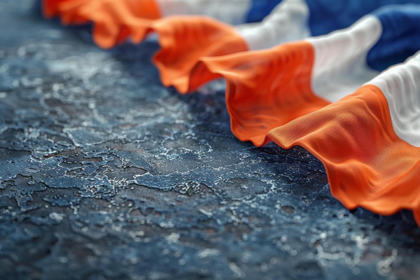 Textured Indian Flag With Ashoka Chakra Detail photo