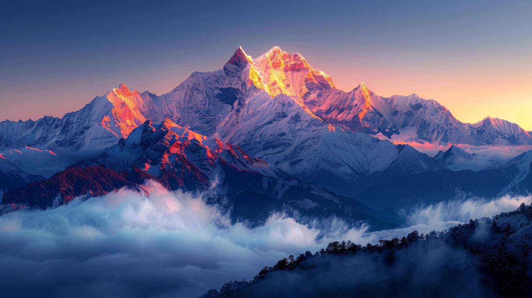 Mountain Covered in Clouds Under Cloudy Sky photo
