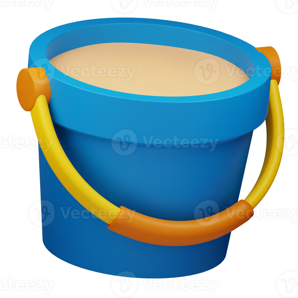 sand bucket 3d icon png