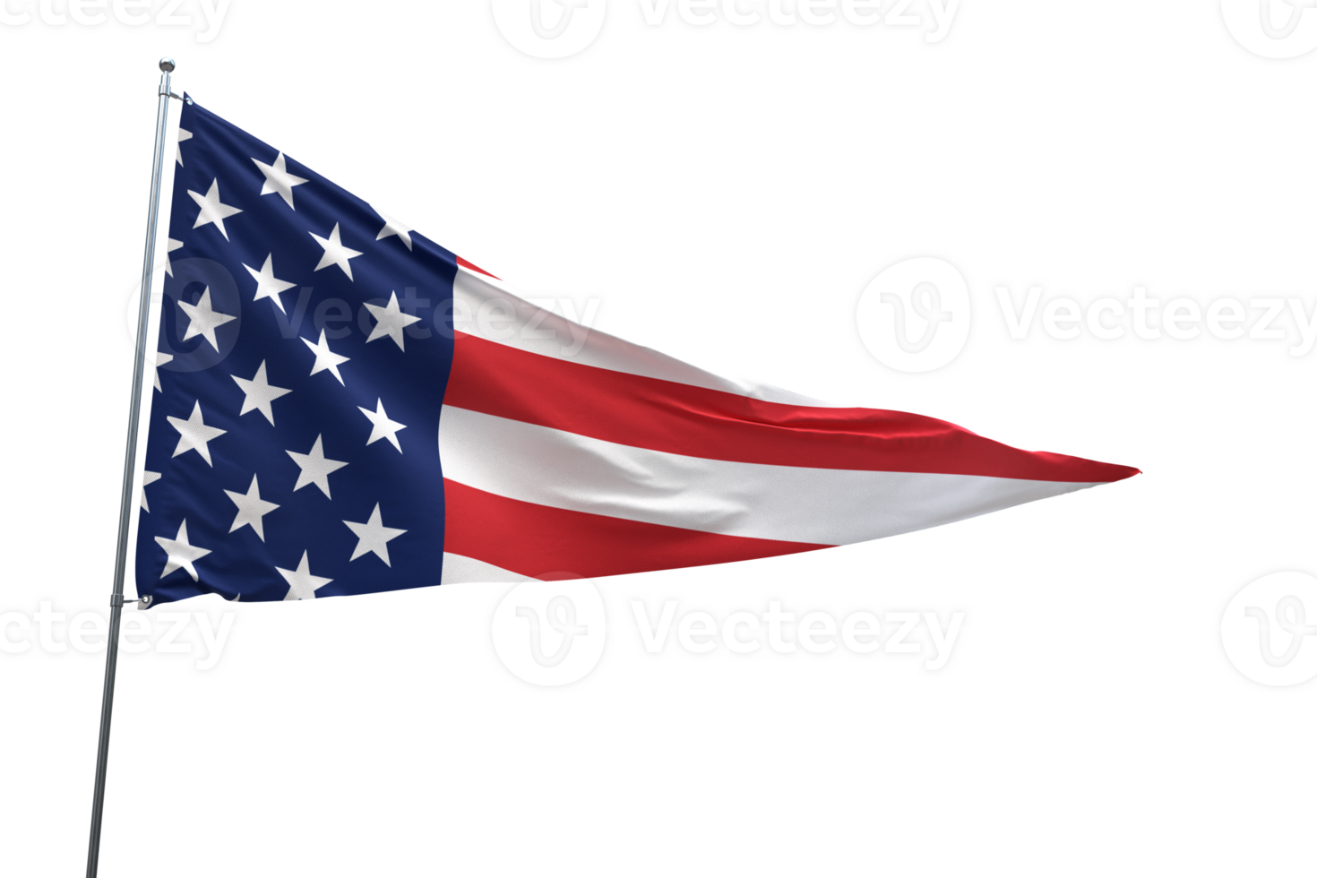 ondulación bandera de americano, Estados Unidos bandera en un transparente antecedentes. png