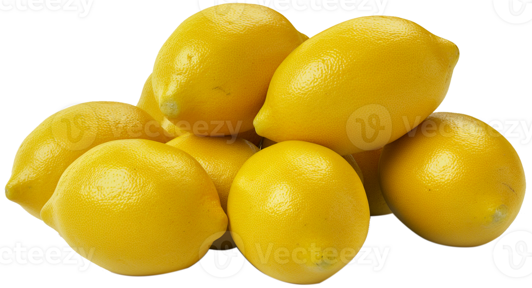 fresh Bunch of lemons isolated on a transparent background png