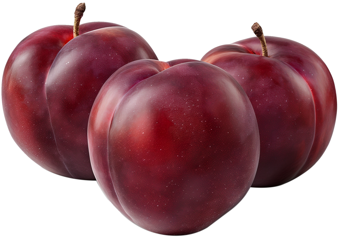 Delicious group of plum Isolated on a Transparent Background png