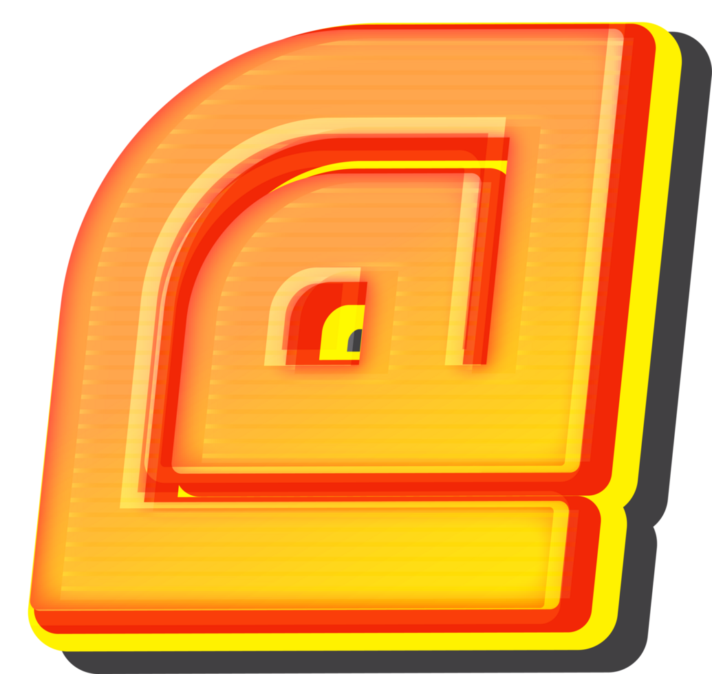 Assign, Technology 3D Font Alphabet png