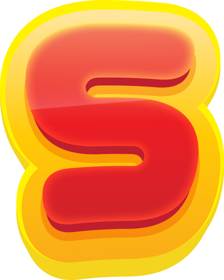 Comic Alphabet 3D Letter S png