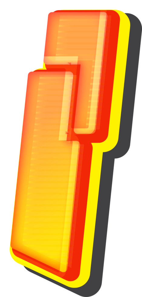 Letter I, Technology 3D Font Alphabet png