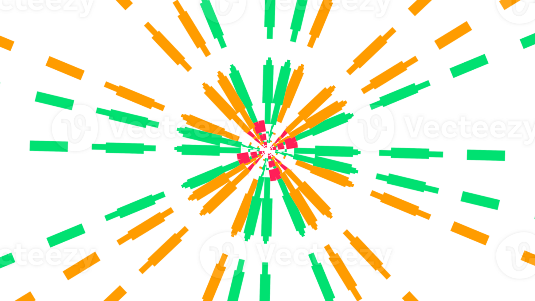 a colorful explosion of green and orange lines png