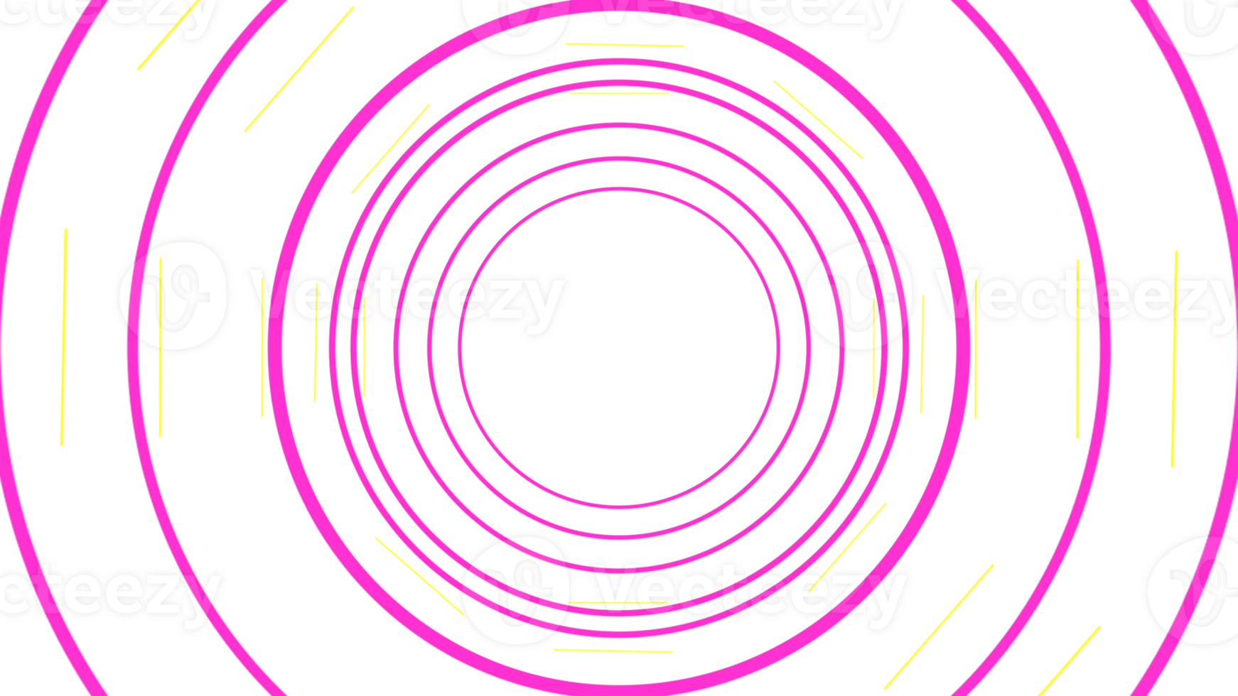 a pink and yellow circle with lines around it png