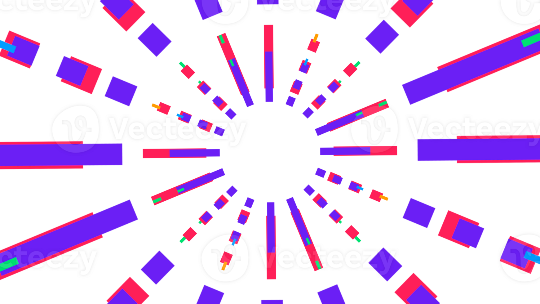 a circular pattern of red, blue and purple lines png