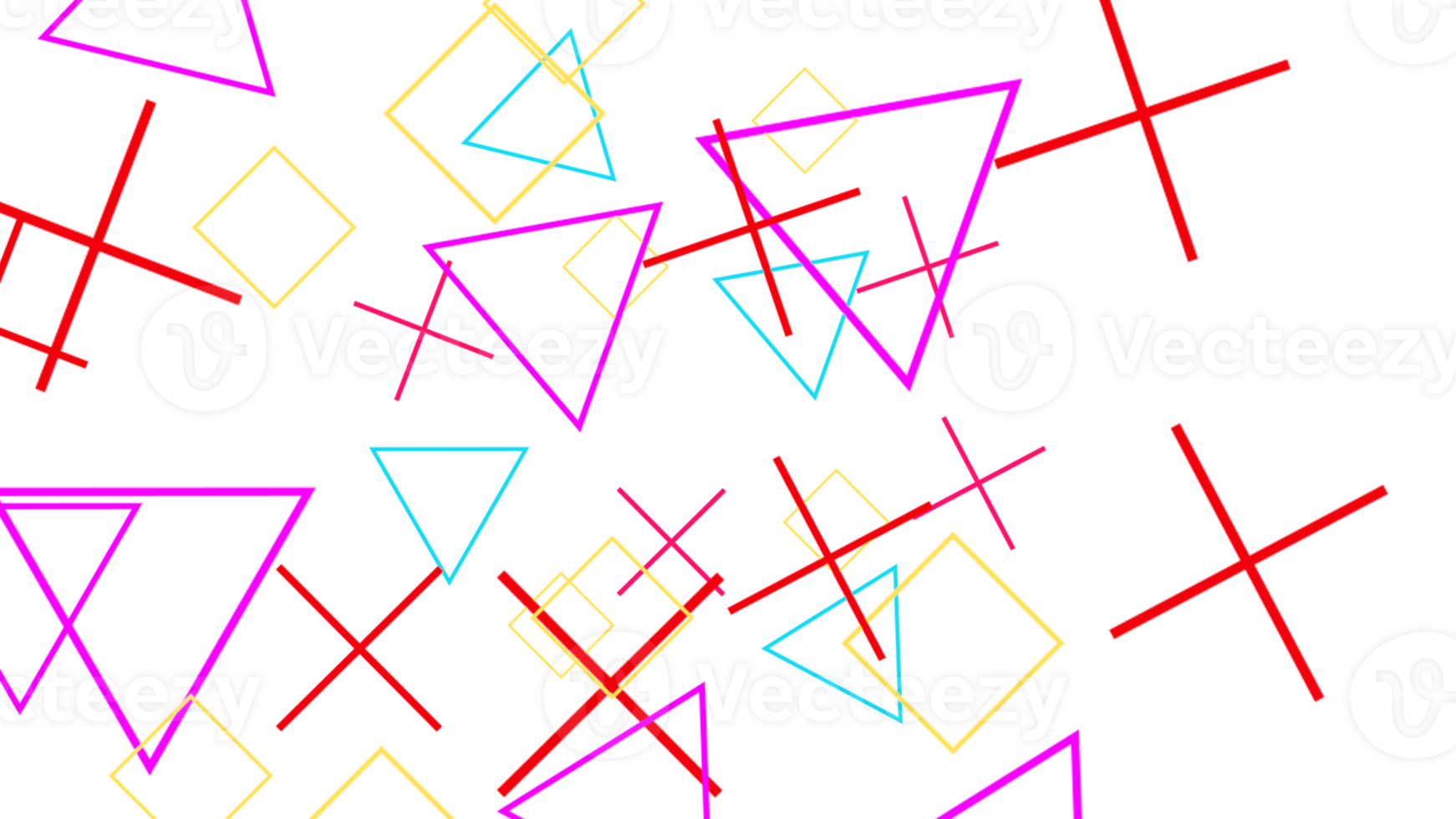 a bunch of colorful triangles on a transparent background png