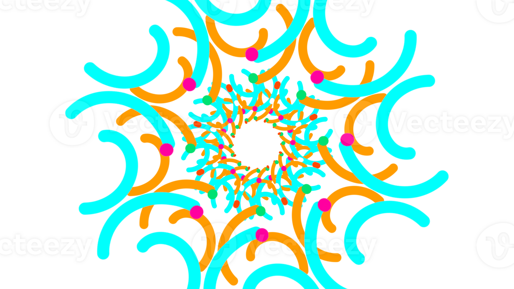 a colorful snowflake design on a transparent background png