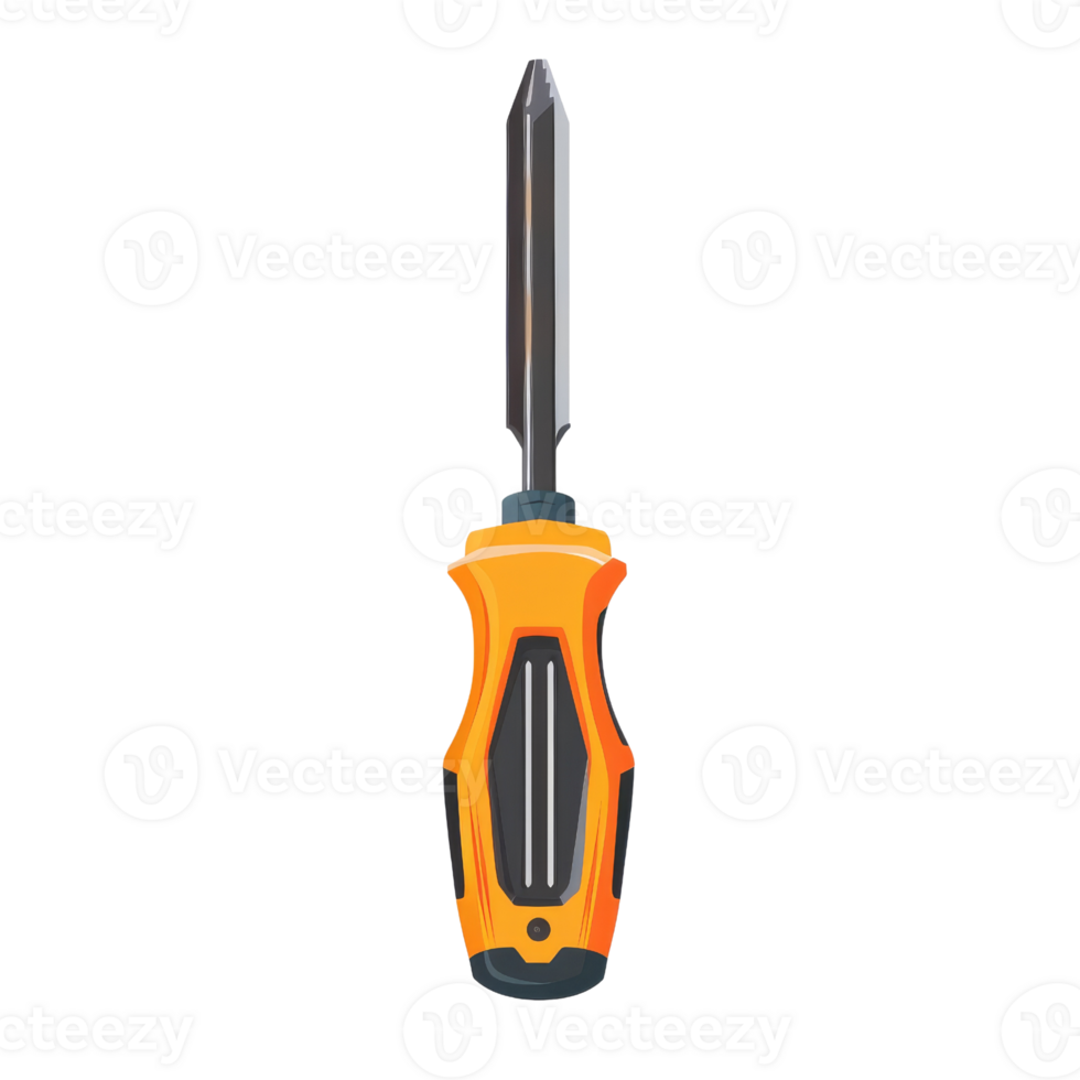 Screwdriver isolated on transparent background. illustration in flat style. png
