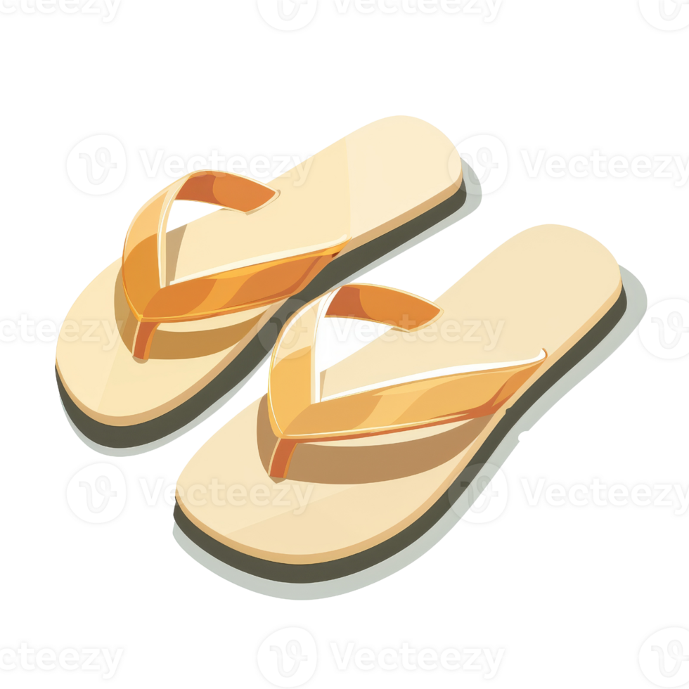 Flip flops isolated on a transparent background. illustration. png