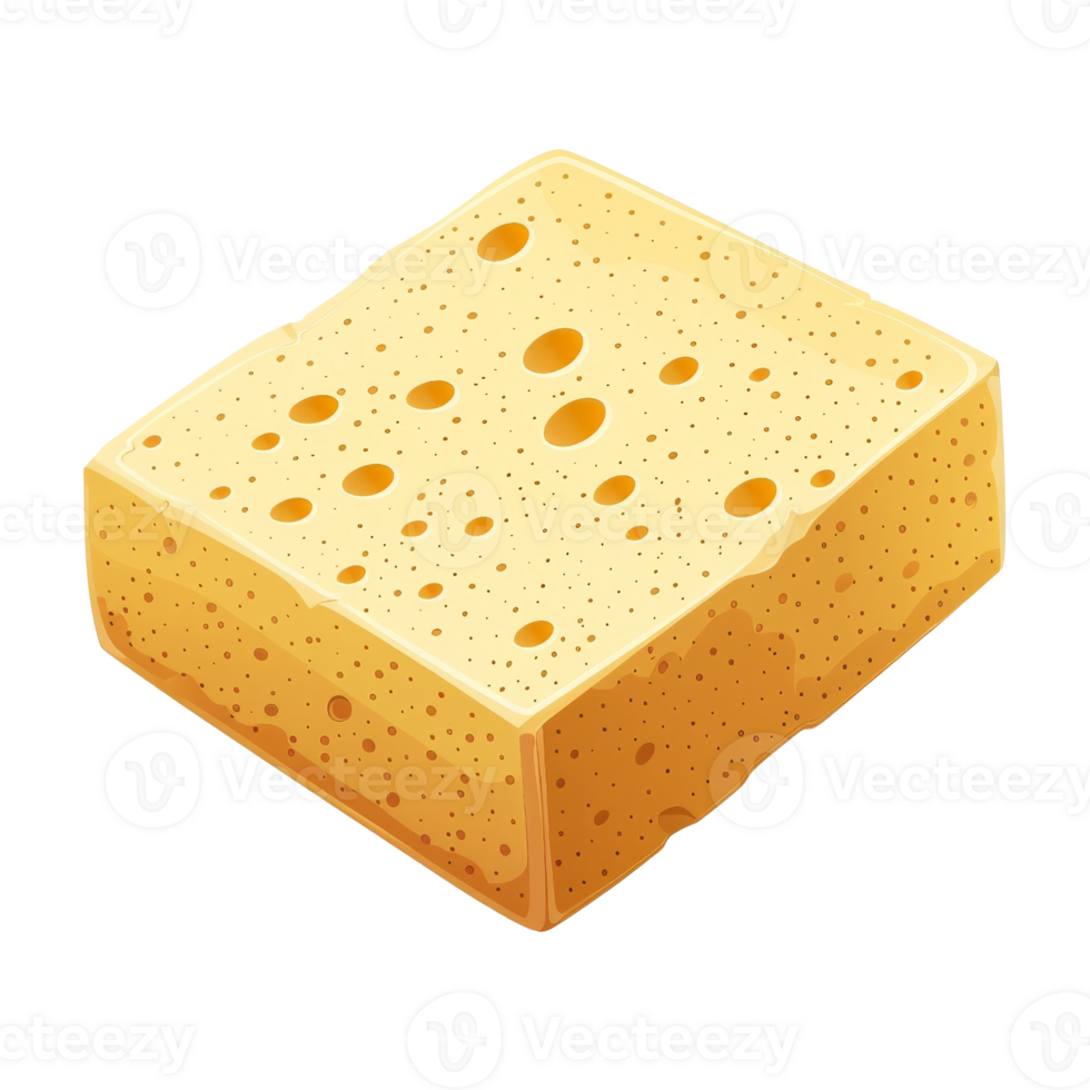 Piece of cheese isolated on transparent background. png