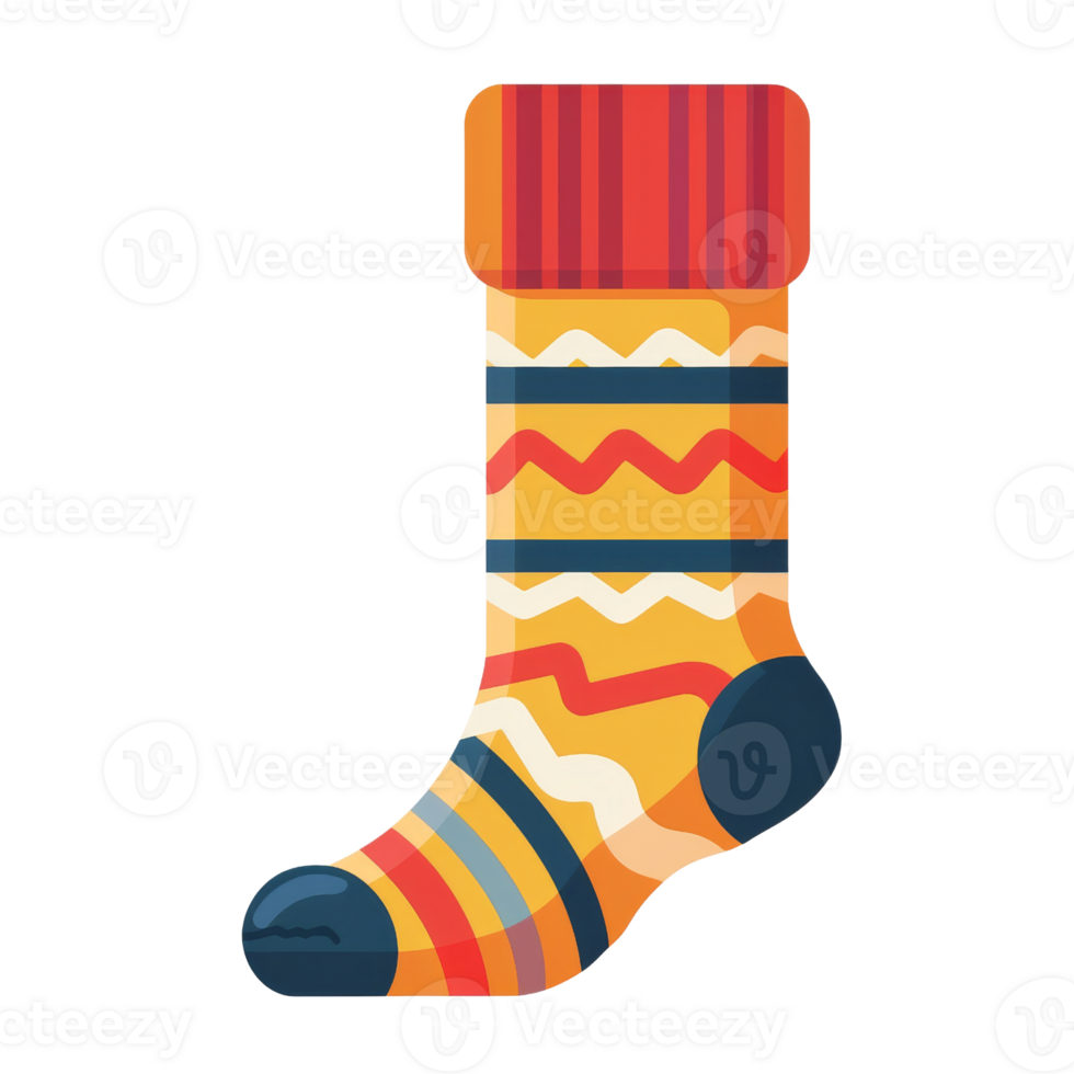 Christmas sock icon. Flat illustration of christmas sock icon for web design png