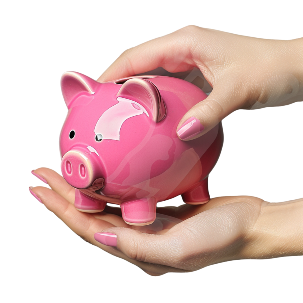 Generated Ai Cute Big piggy bank png