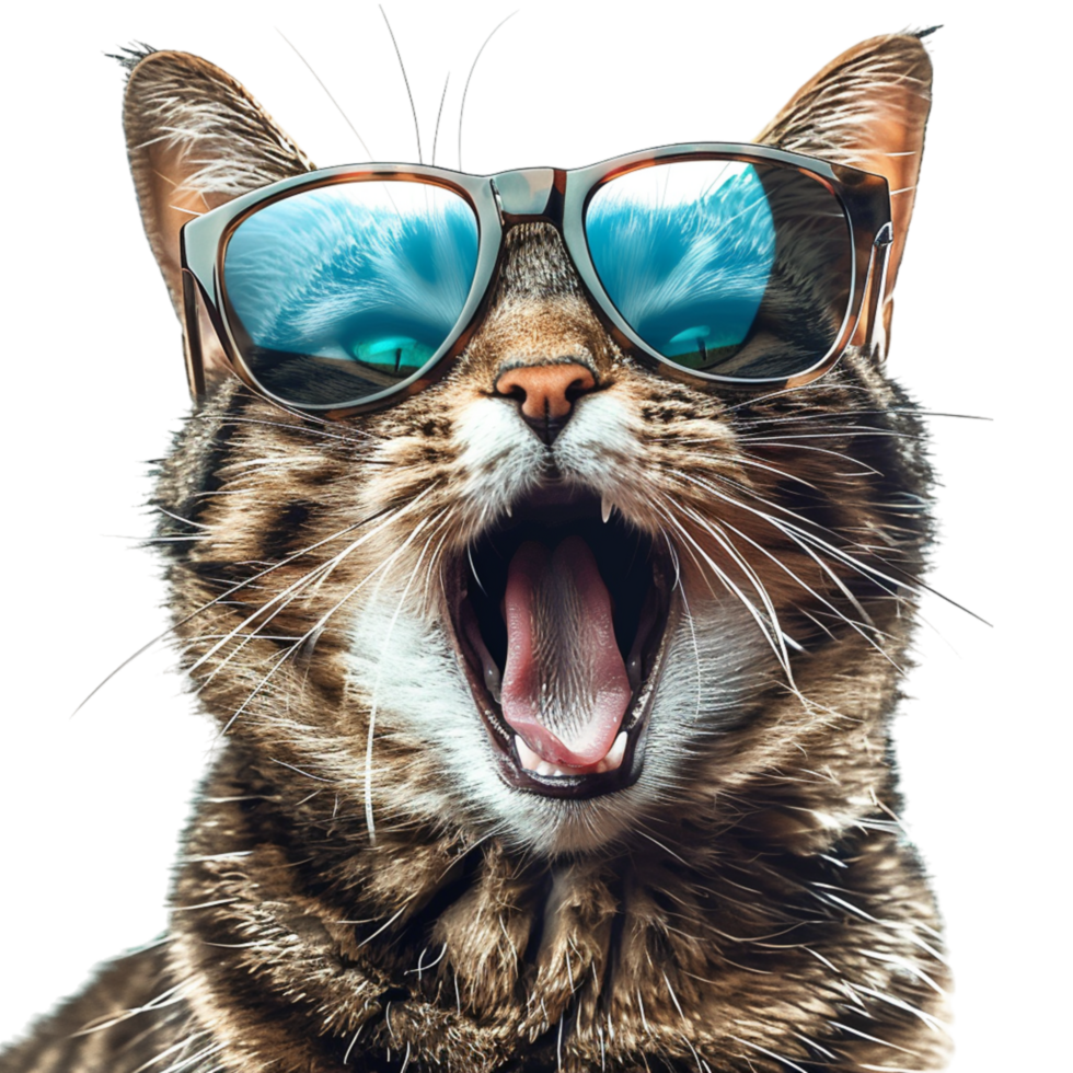 Generated Ai A Cat Wearing Sunglasses png