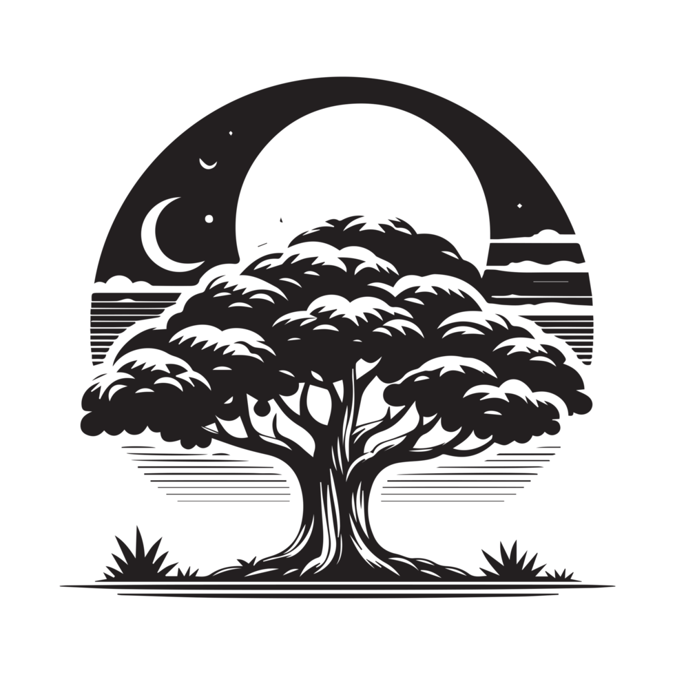 tree silhouette transparent . png