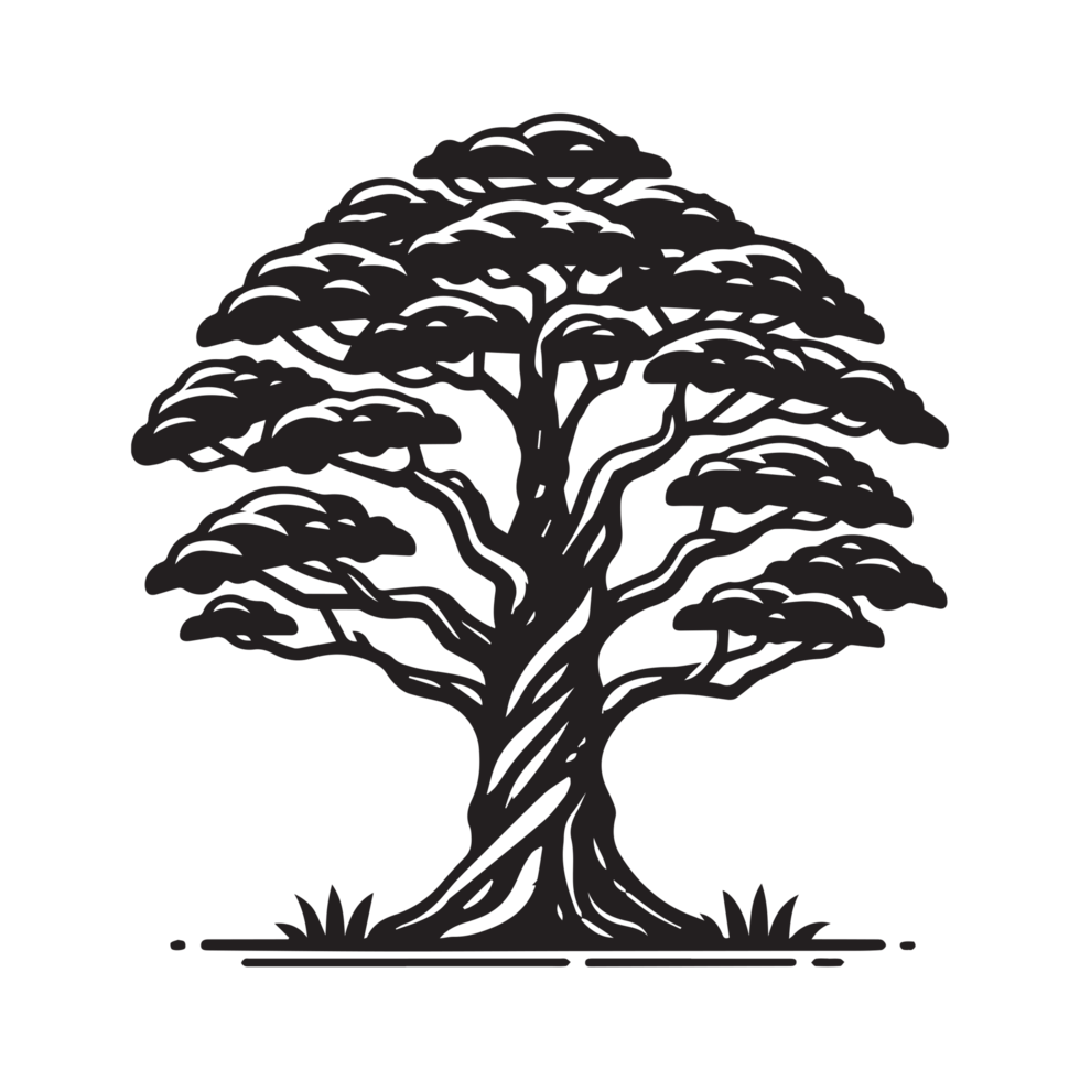tree silhouette transparent . png