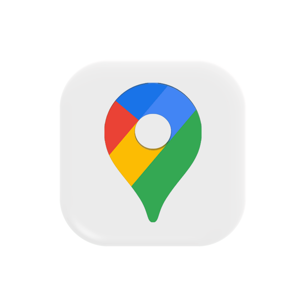 Google map pin icon on transparent background png