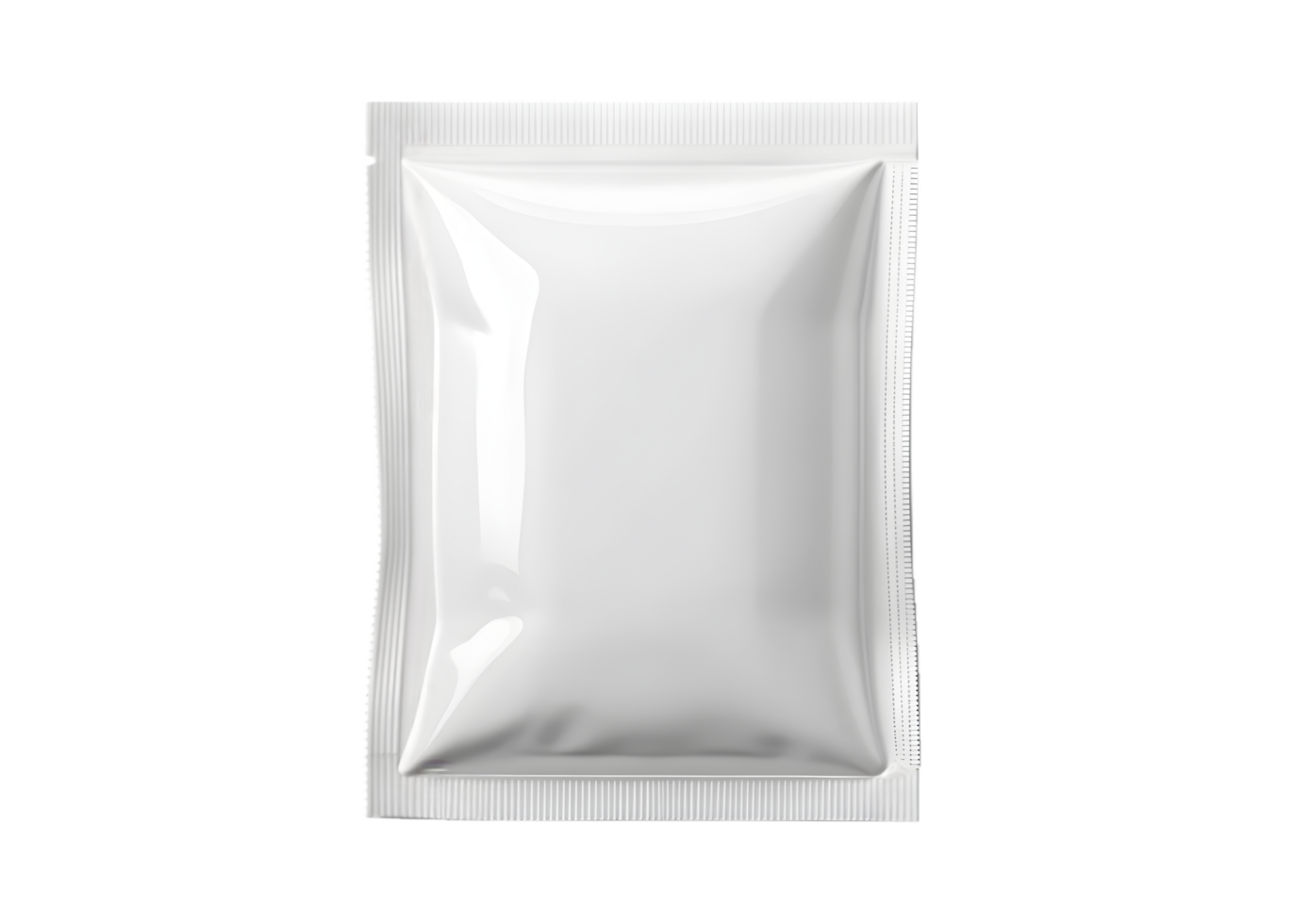 A Blank White Glossy Sachet Pack Mockup png