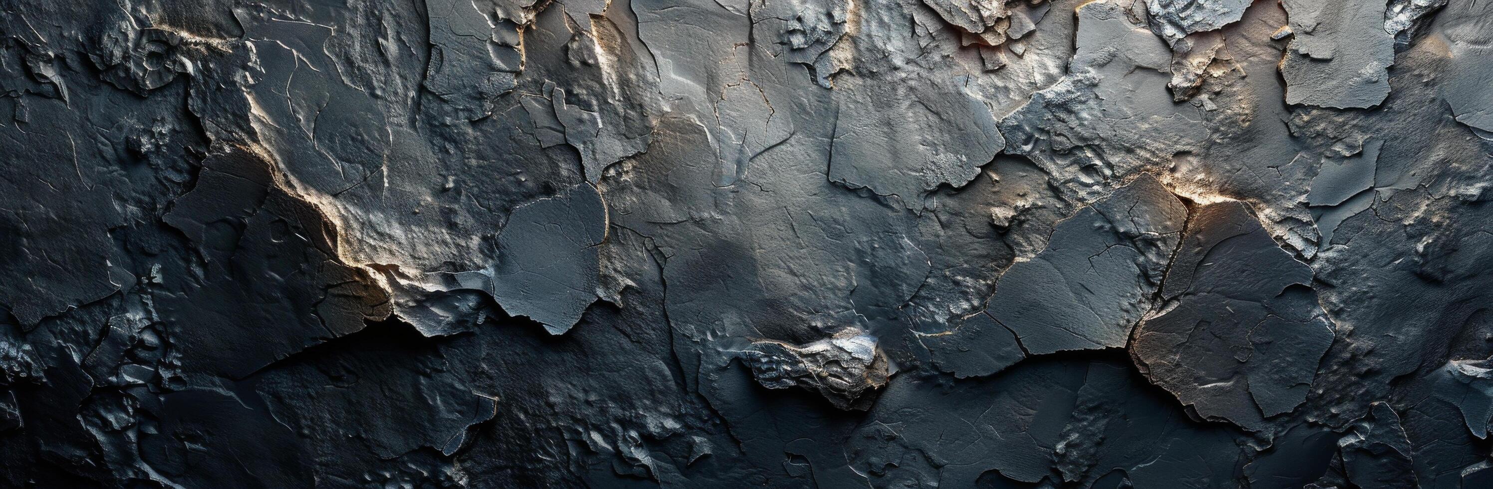Close Up View of Rough Grey Rock Texture photo