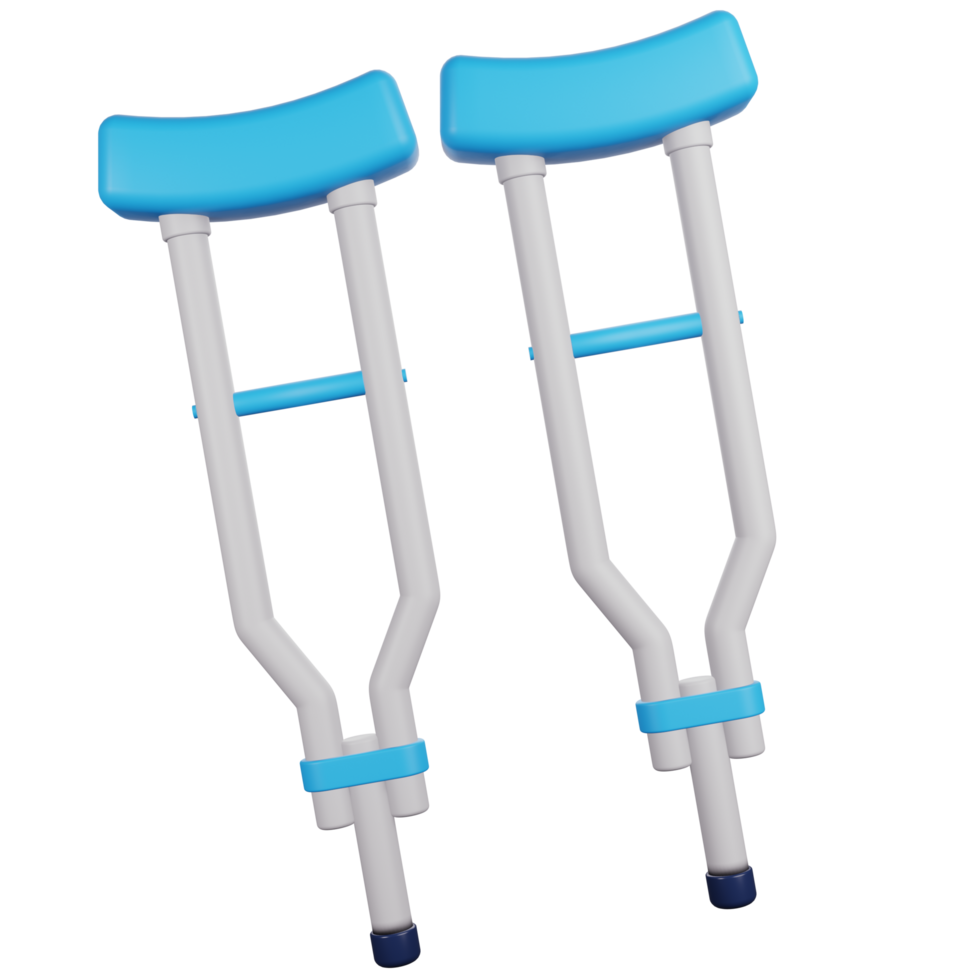 crutches 3d icon illustration png
