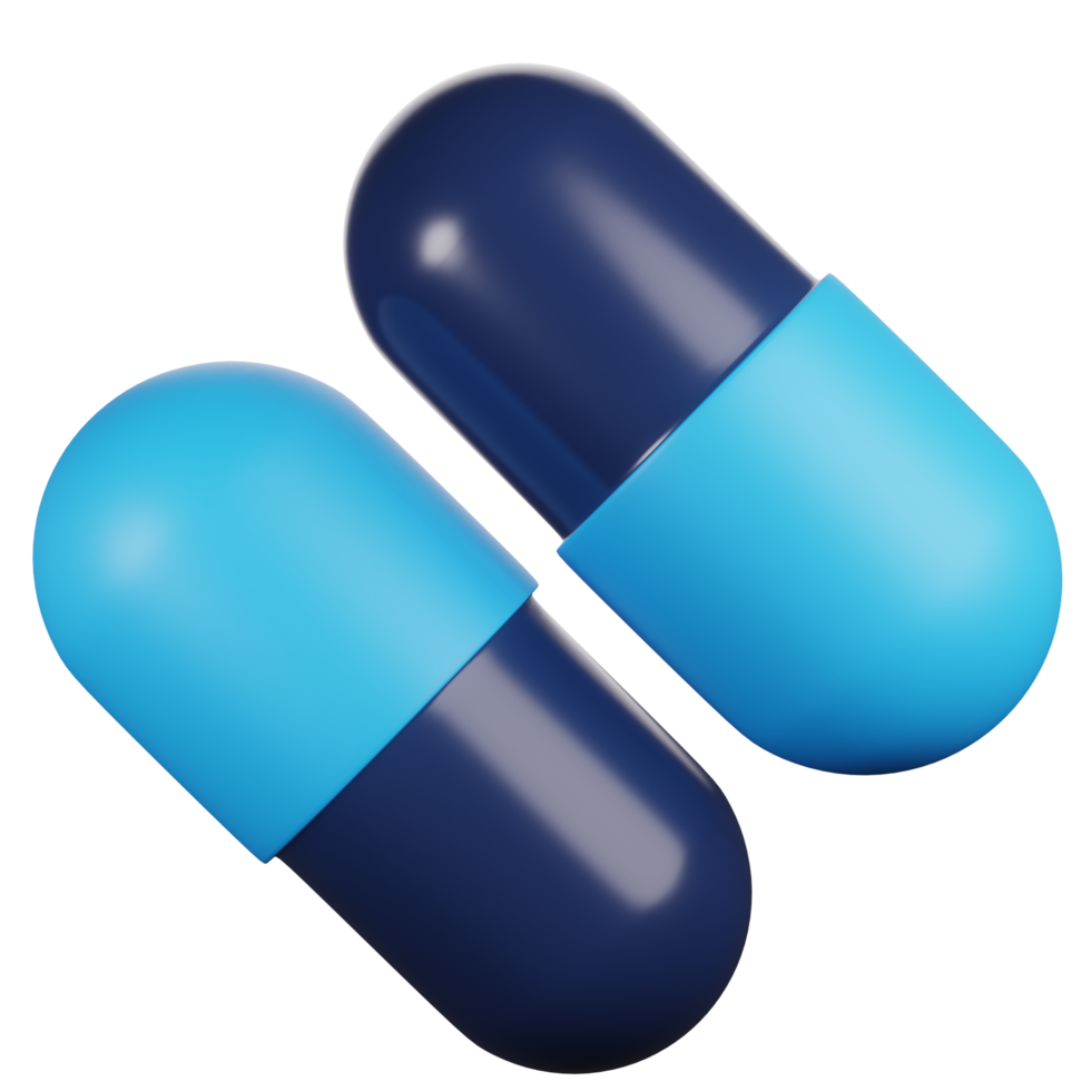 medicine capsule 3d icon illustration png