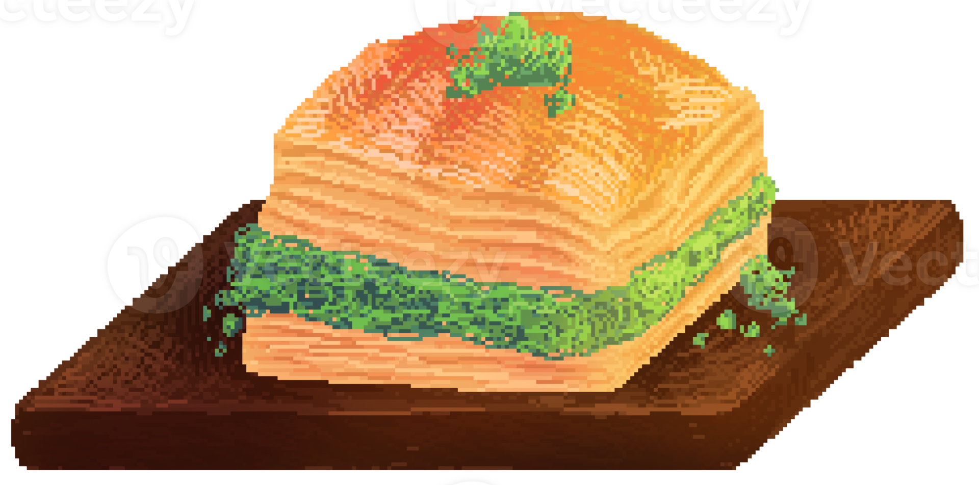 Baklava in pixel art style png
