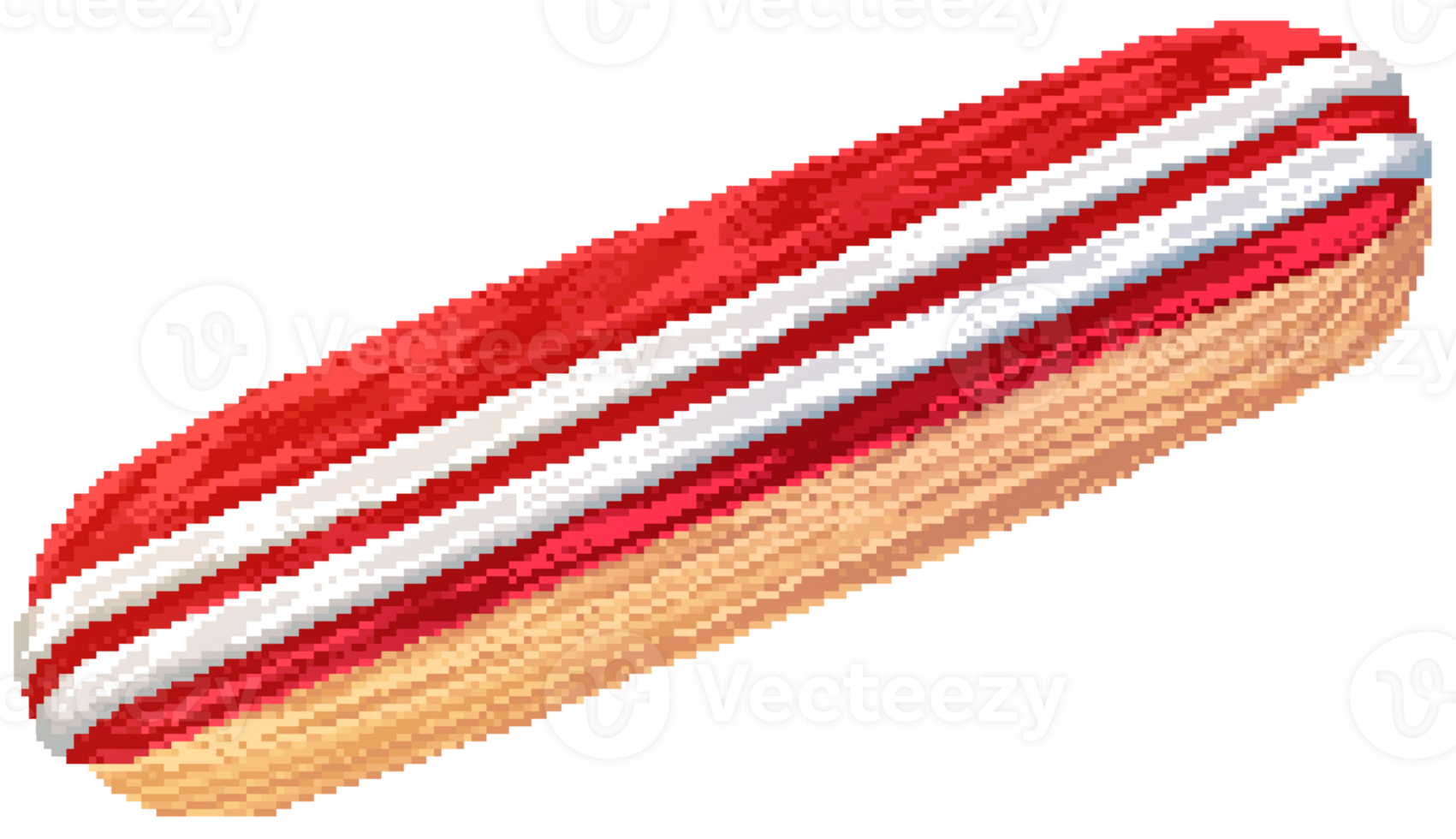 Eclair in pixel art style png
