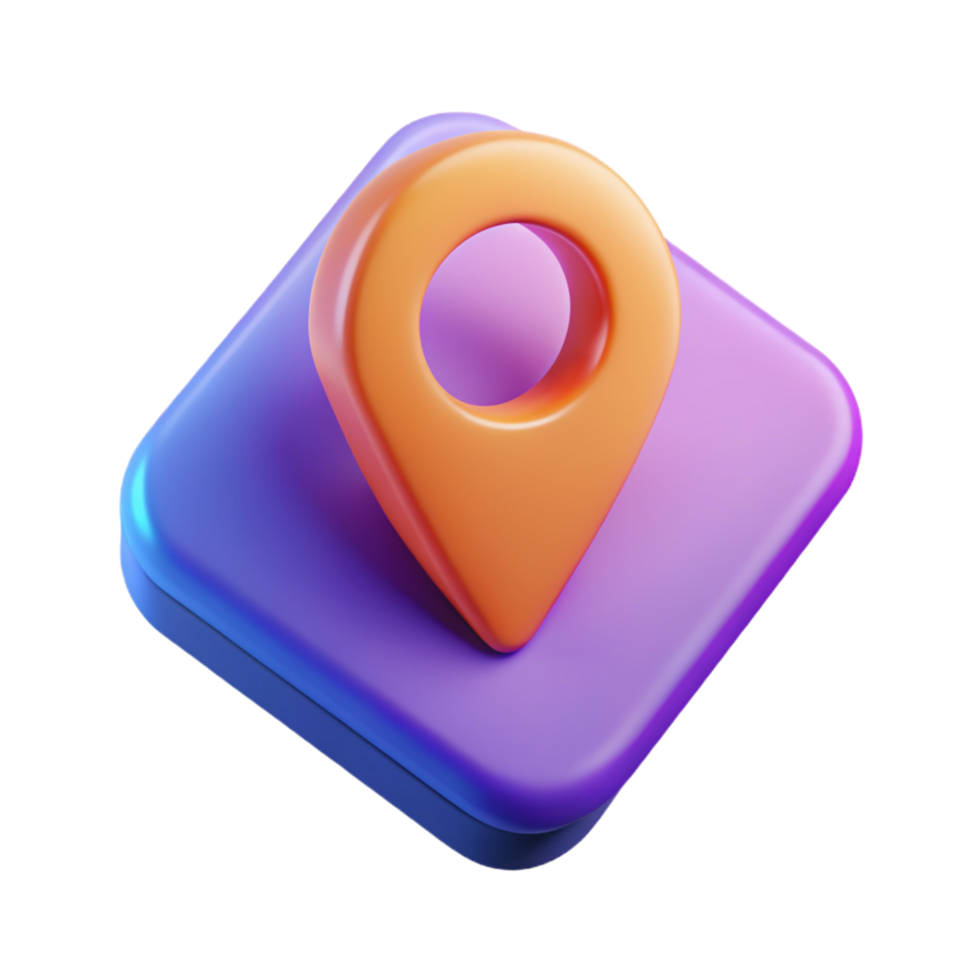 3D location icon 3D map icon 3D map symbol map photo png