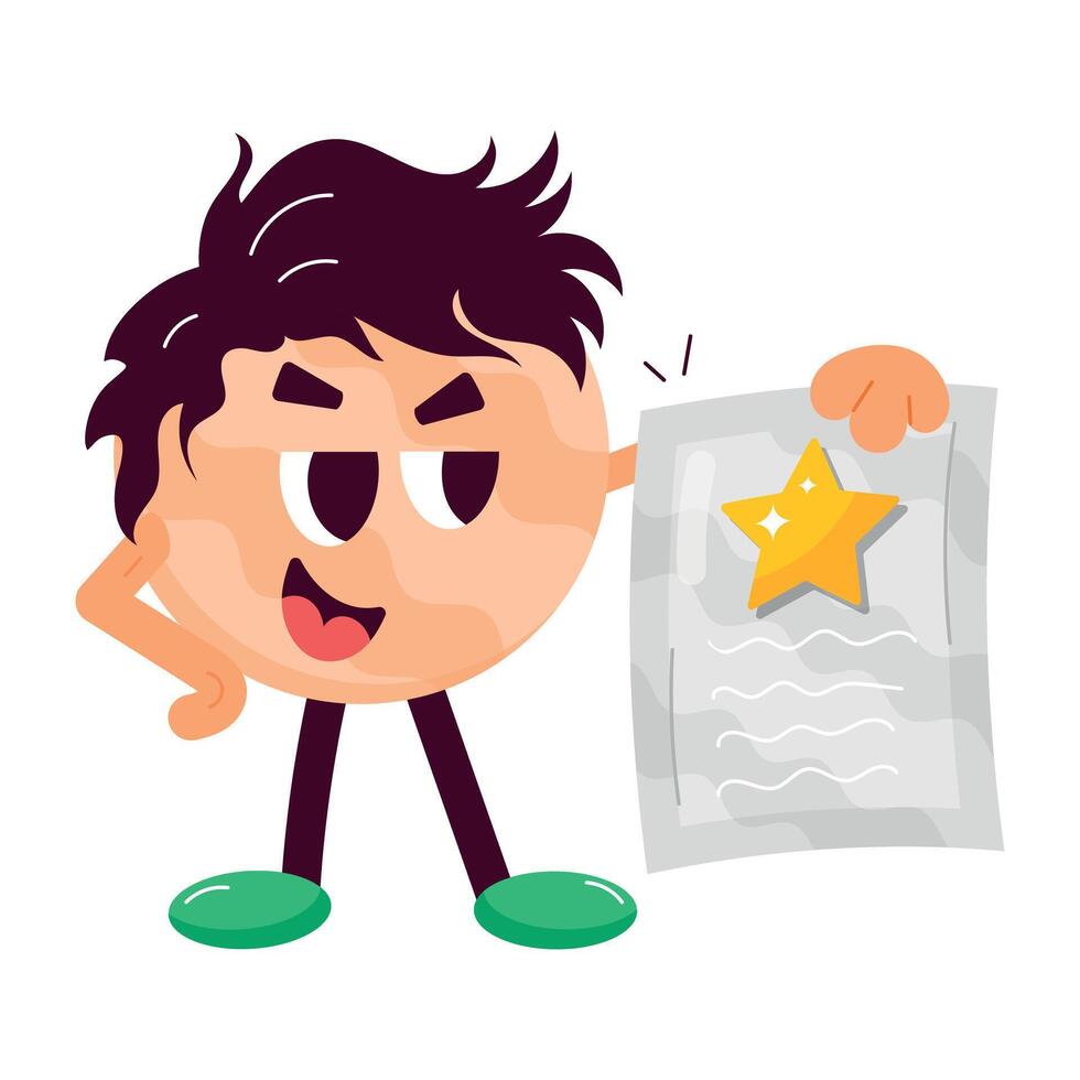 Check this flat sticker of result card vector